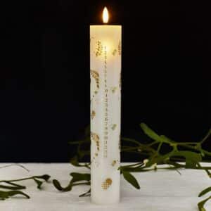 Sirius - Siruis Sille Kalenderlys, Edition 2025 Ø4,8xH29 cm, Hvid