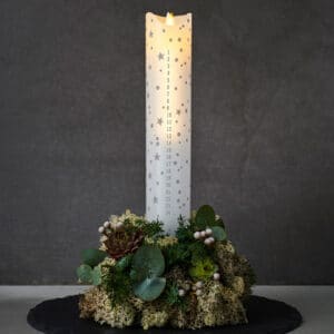 Sirius - Sara Kalender lys, Hvid/Romantic, inkl. fjernbetjening